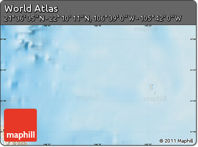 Shaded Relief Map of the Area around 21° 53' 23" N, 106° 10' 30" W
