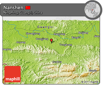 Physical 3D Map of Nanshen