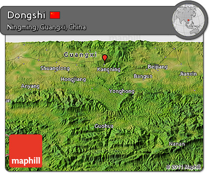 Satellite 3D Map of Dongshi