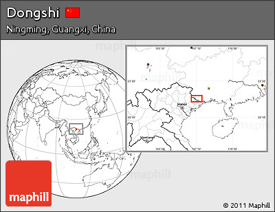 Blank Location Map of Dongshi