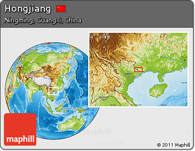 Physical Location Map of Hongjiang