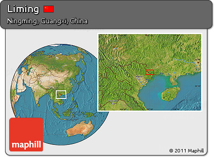 Satellite Location Map of Liming