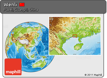 Physical Location Map of Wenli