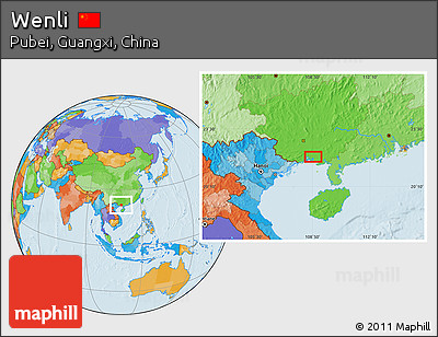Political Location Map of Wenli