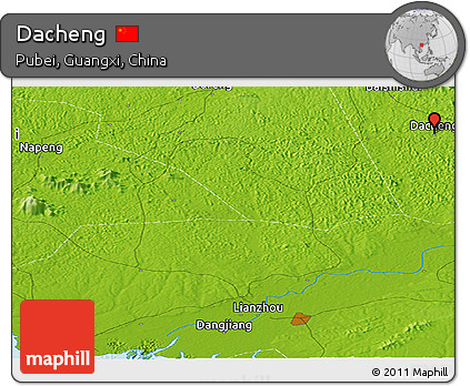 Physical Panoramic Map of Dacheng