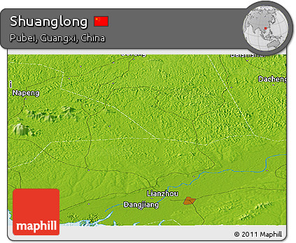 Physical Panoramic Map of Shuanglong