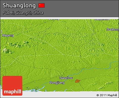 Physical Panoramic Map of Shuanglong