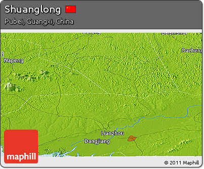 Physical Panoramic Map of Shuanglong