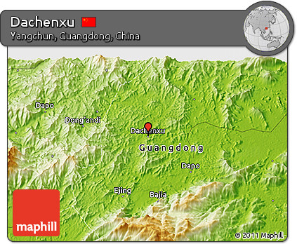 Physical 3D Map of Dachenxu