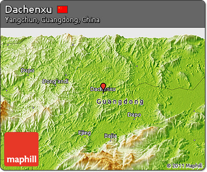 Physical 3D Map of Dachenxu