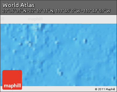 Physical 3D Map of the Area around 21° 53' 23" N, 111° 16' 30" W