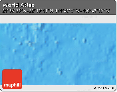 Physical 3D Map of the Area around 21° 53' 23" N, 111° 16' 30" W
