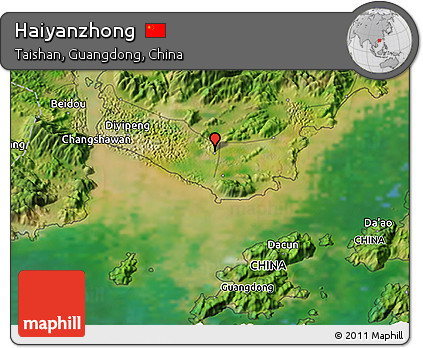 Satellite 3D Map of Haiyanzhong