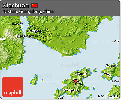 Physical Map of Xiachuan