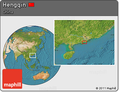 Satellite Location Map of Hengqin
