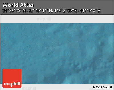 Satellite 3D Map of the Area around 21° 53' 23" N, 116° 31' 30" E