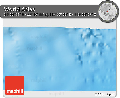 Physical 3D Map of the Area around 21° 53' 23" N, 119° 4' 29" E