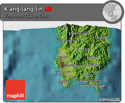 Satellite 3D Map of K'ang-lang-lin