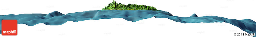 Satellite Horizon Map of the Area around 21° 53' 23" N, 120° 46' 30" E