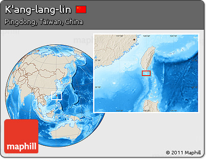 Shaded Relief Location Map of K'ang-lang-lin