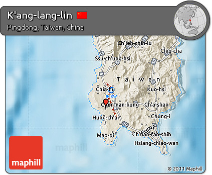 Shaded Relief Map of K'ang-lang-lin