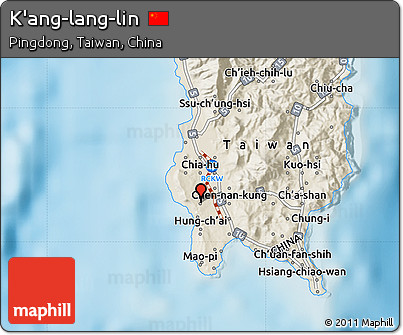 Shaded Relief Map of K'ang-lang-lin