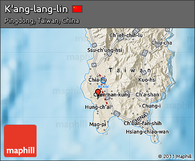 Shaded Relief Map of K'ang-lang-lin