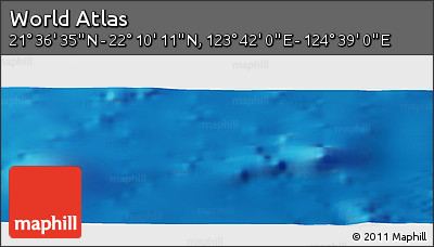 Physical Panoramic Map of the Area around 21° 53' 23" N, 124° 10' 30" E