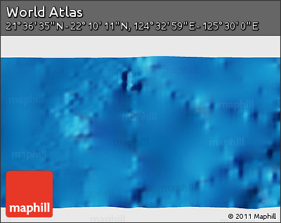 Physical 3D Map of the Area around 21° 53' 23" N, 125° 1' 30" E