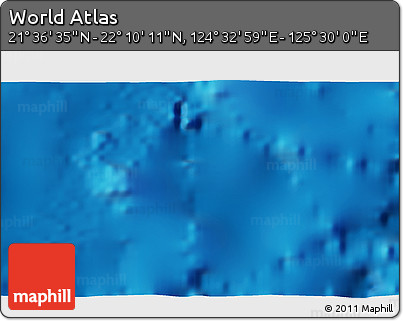 Physical 3D Map of the Area around 21° 53' 23" N, 125° 1' 30" E