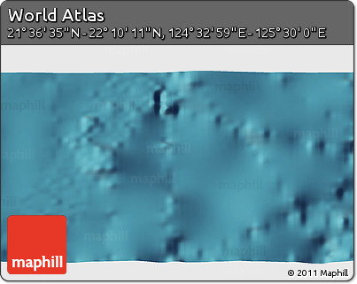 Satellite 3D Map of the Area around 21° 53' 23" N, 125° 1' 30" E