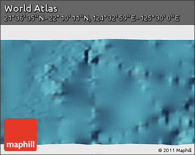Satellite 3D Map of the Area around 21° 53' 23" N, 125° 1' 30" E