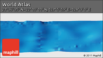 Physical Panoramic Map of the Area around 21° 53' 23" N, 127° 34' 30" E