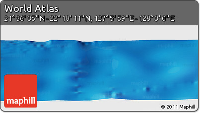 Physical Panoramic Map of the Area around 21° 53' 23" N, 127° 34' 30" E