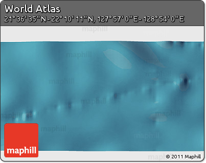 Satellite 3D Map of the Area around 21° 53' 23" N, 128° 25' 30" E