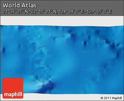 Physical 3D Map of the Area around 21° 53' 23" N, 129° 16' 30" E