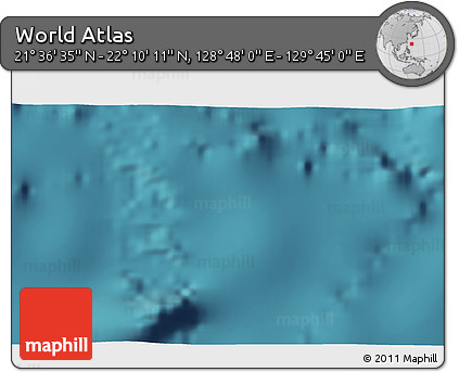 Satellite 3D Map of the Area around 21° 53' 23" N, 129° 16' 30" E