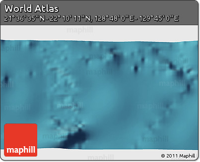 Satellite 3D Map of the Area around 21° 53' 23" N, 129° 16' 30" E