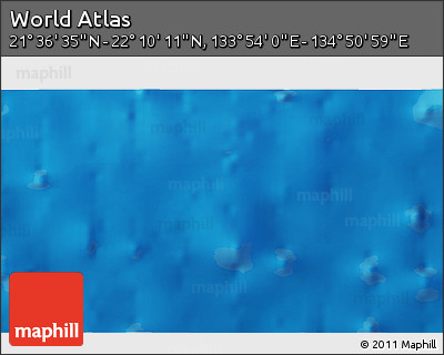 Physical 3D Map of the Area around 21° 53' 23" N, 134° 22' 30" E