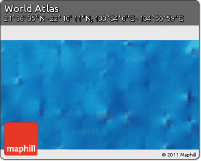 Physical 3D Map of the Area around 21° 53' 23" N, 134° 22' 30" E