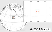 Blank Location Map of the area around 21° 53' 23" N, 134° 13' 29" W