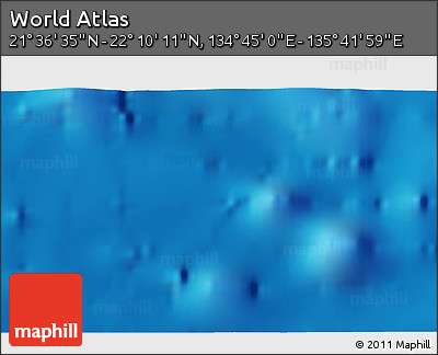 Physical 3D Map of the Area around 21° 53' 23" N, 135° 13' 29" E