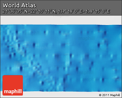 Physical 3D Map of the Area around 21° 53' 23" N, 137° 46' 30" E