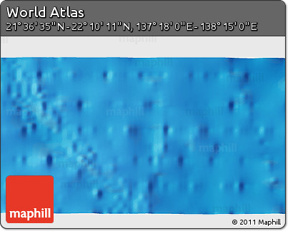 Physical 3D Map of the Area around 21° 53' 23" N, 137° 46' 30" E