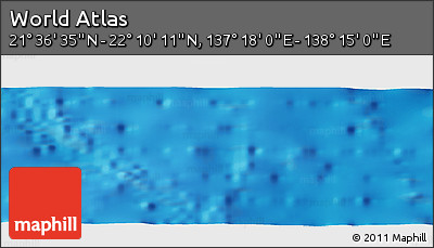 Physical Panoramic Map of the Area around 21° 53' 23" N, 137° 46' 30" E