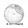 Outline Map of the Area around 21° 53' 23" N, 138° 28' 29" W, rectangular outline