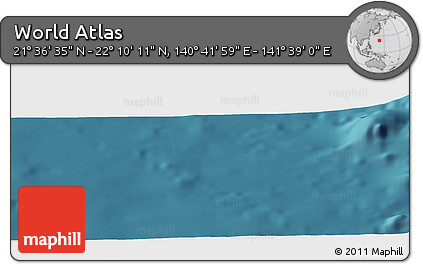 Satellite Panoramic Map of the Area around 21° 53' 23" N, 141° 10' 30" E