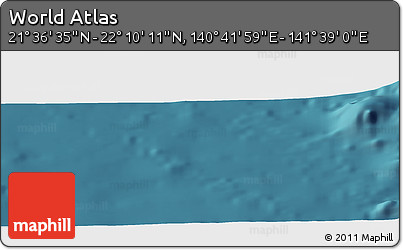 Satellite Panoramic Map of the Area around 21° 53' 23" N, 141° 10' 30" E
