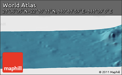 Satellite Panoramic Map of the Area around 21° 53' 23" N, 141° 10' 30" E