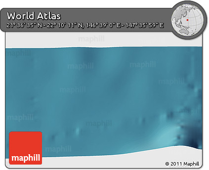 Satellite 3D Map of the Area around 21° 53' 23" N, 147° 7' 30" E